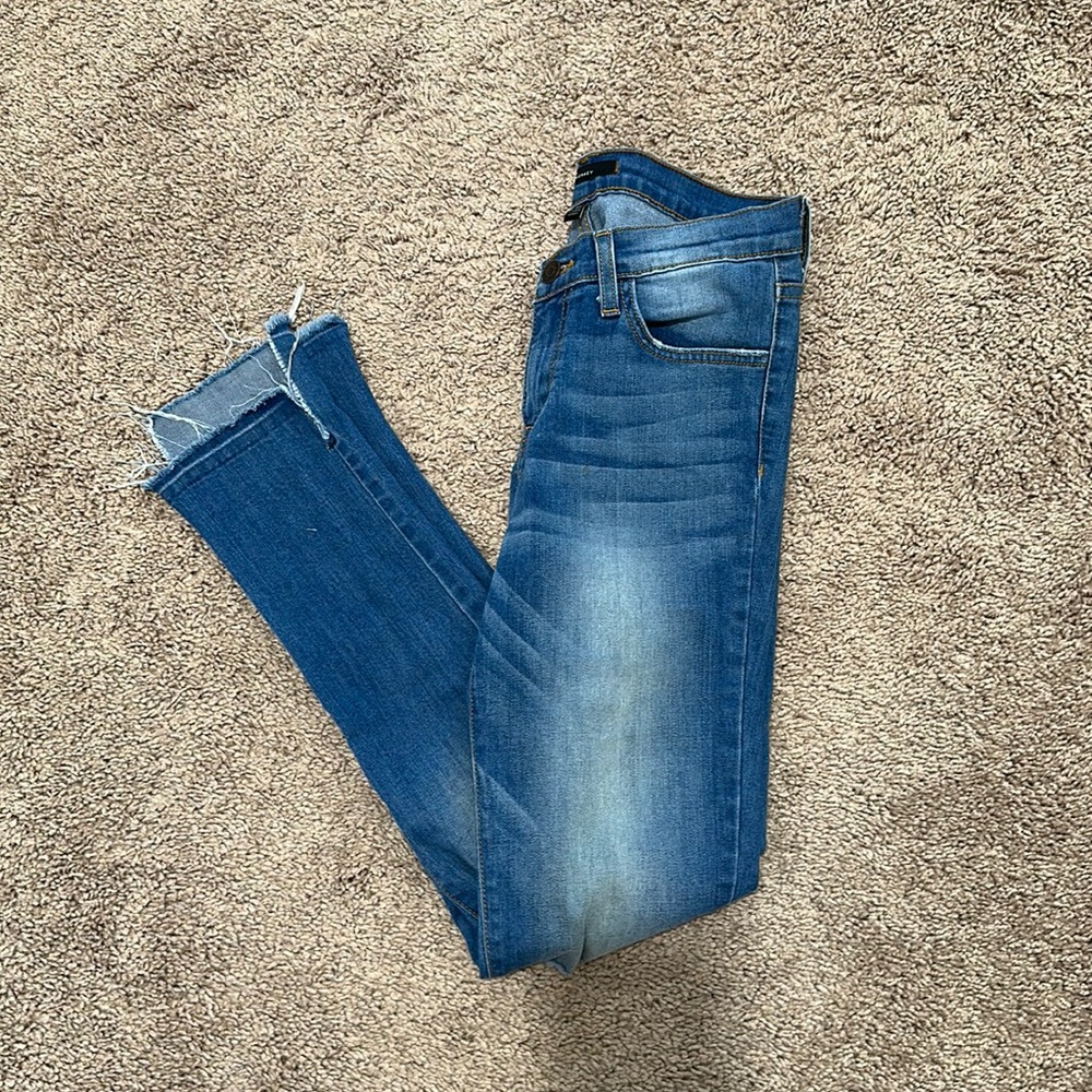 Flying Monkey split hem denim